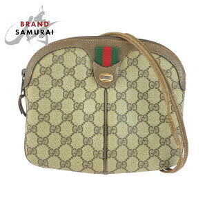 GUCCI Sherry Line Shoulder Bag Beige Tan Brown GG Supreme